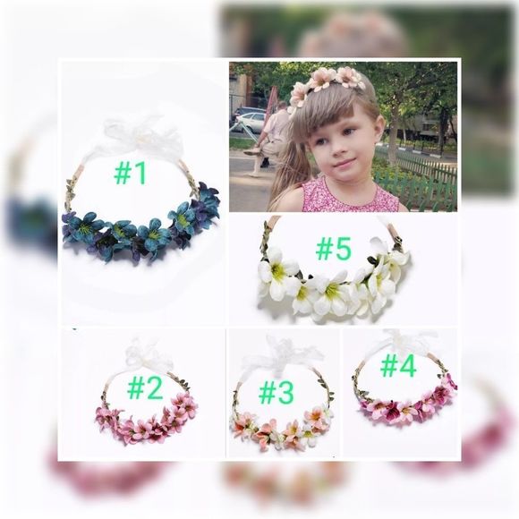 2919  Flower Headbands For Girls Kids Flower Headb - Picture 2 of 4